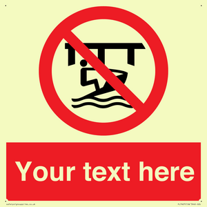 Custom Do not use watercraft in the vicinity of piers